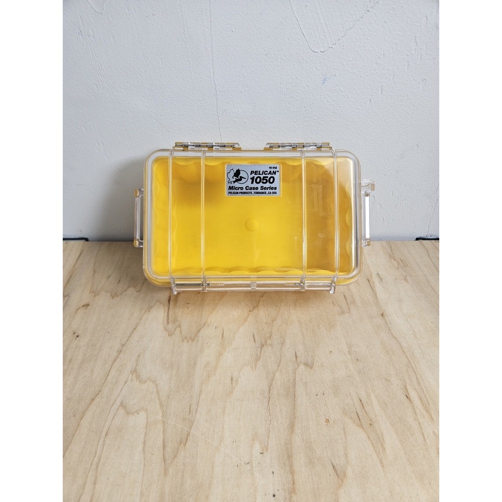 Pelican 1050 Micro Case Series Clear Yellow Watertight Protective Hard Case